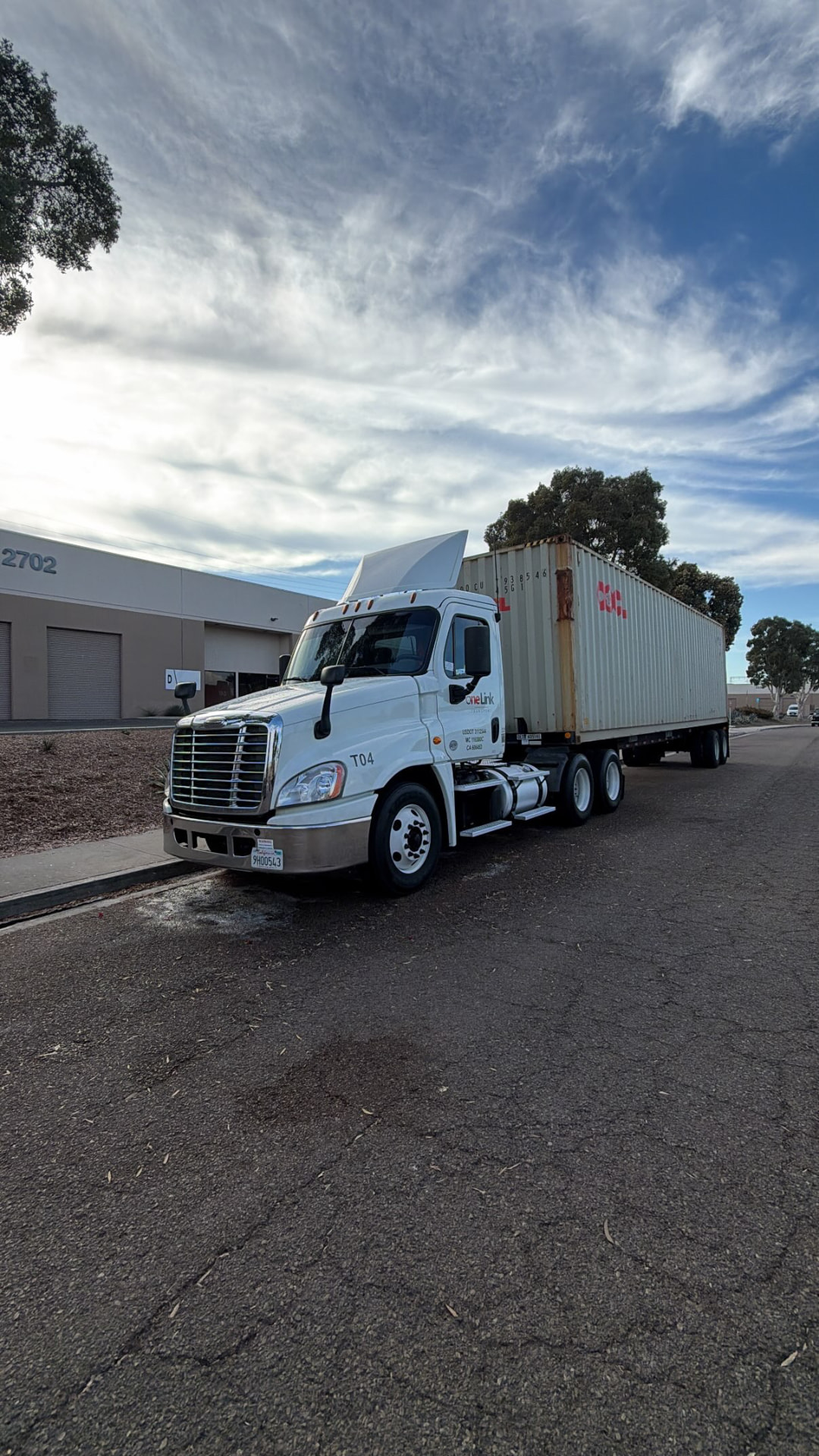 Day cab and container