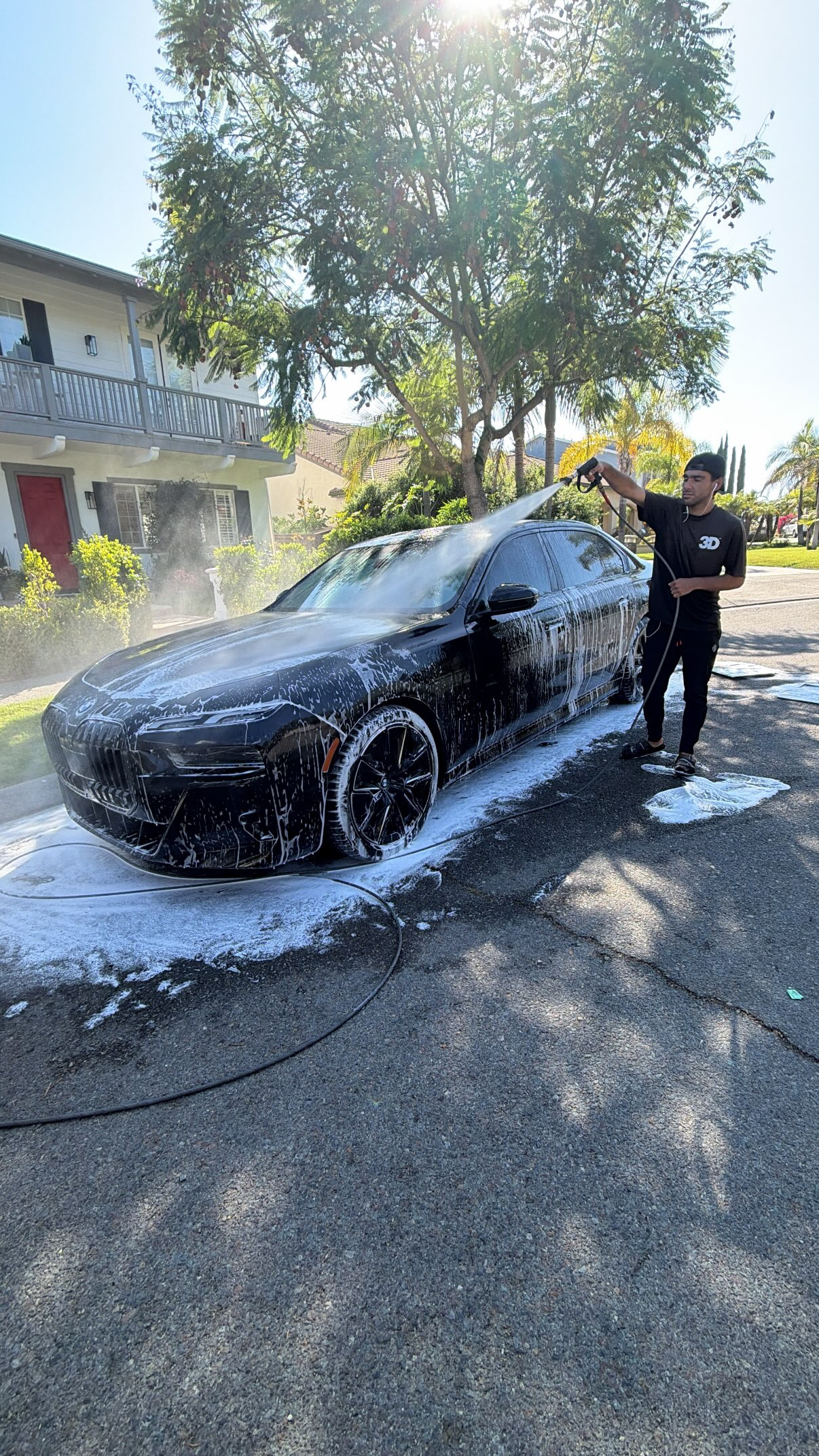 BMW 7 Series foam wash