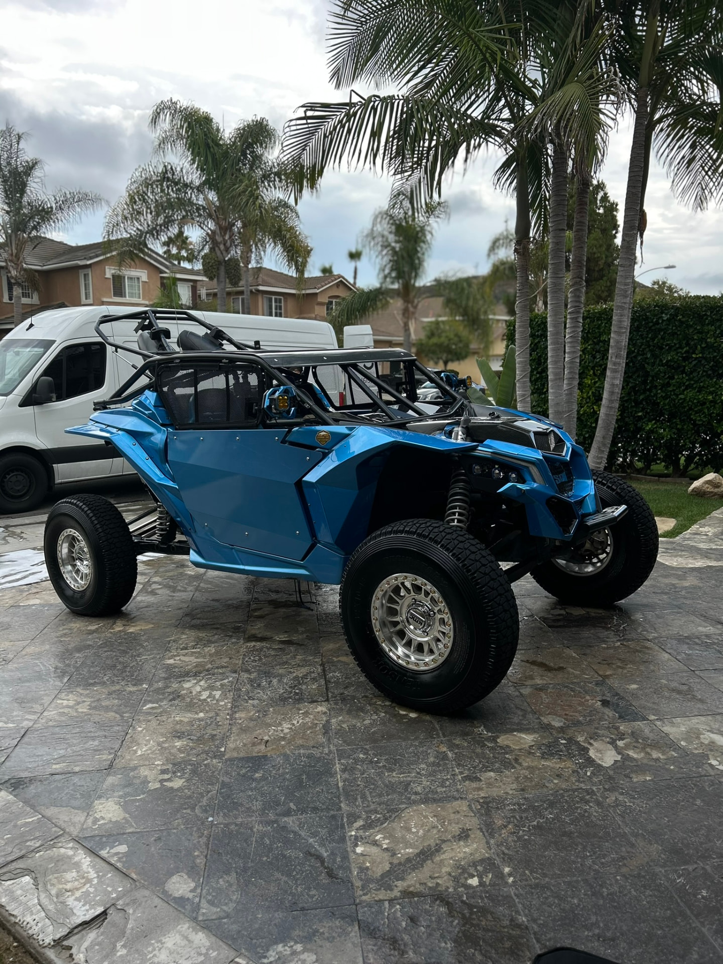 The same blue Can-Am X3 clean after washing