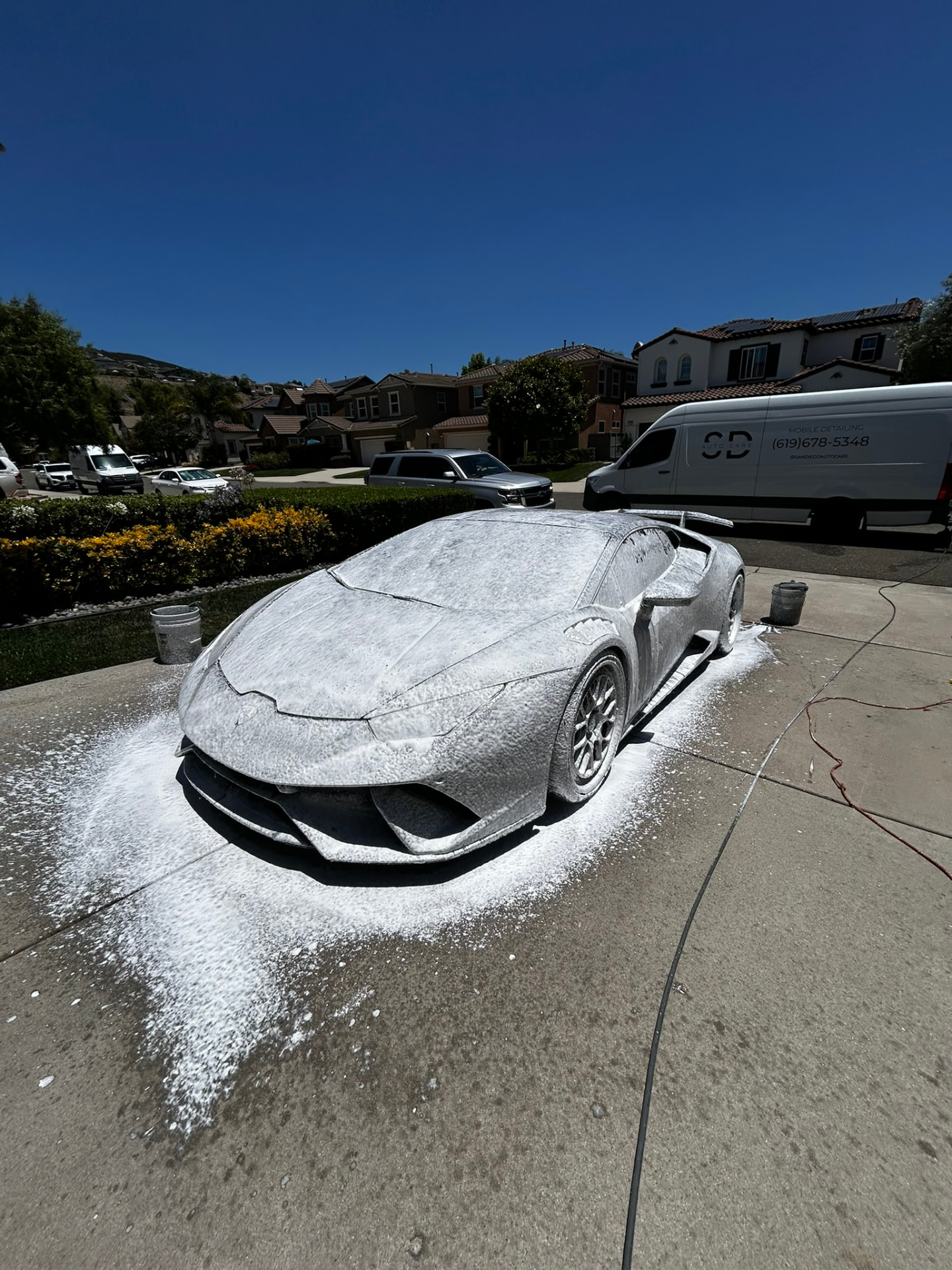 Lamborghini foam wash