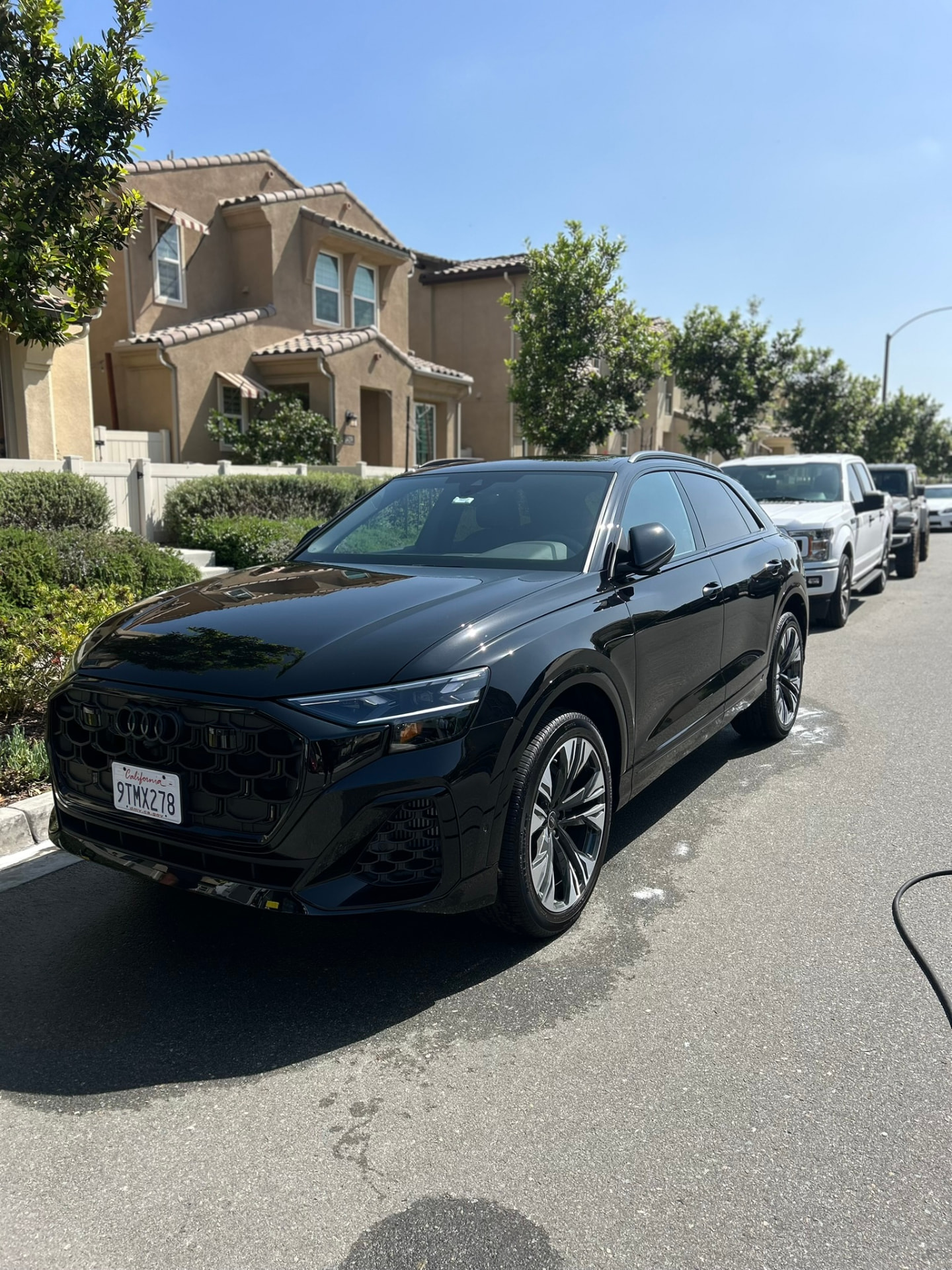 Black Audi Q8 finished after a detail