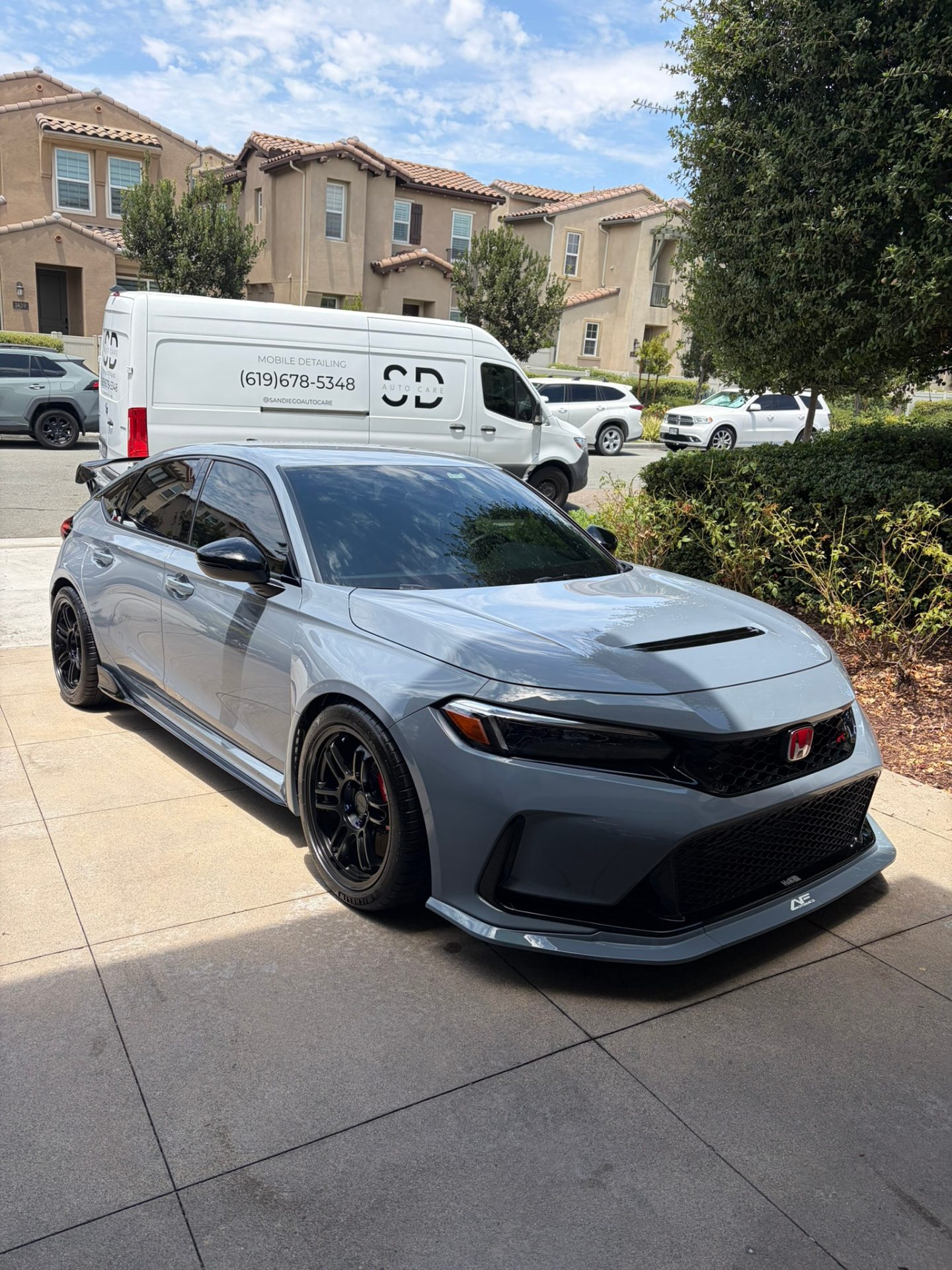 Grey Honda Civic Type R